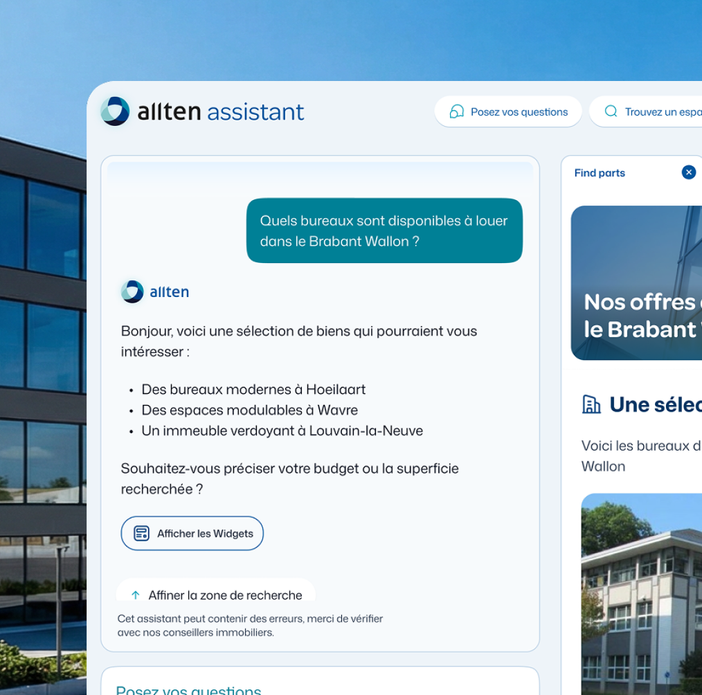 Allten, capture d'écran produit