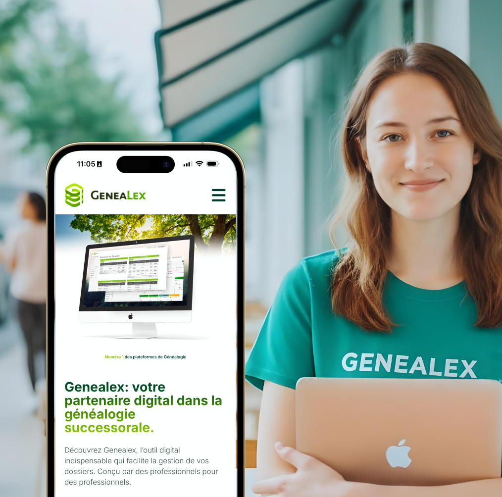 Genealex, capture d'écran produit