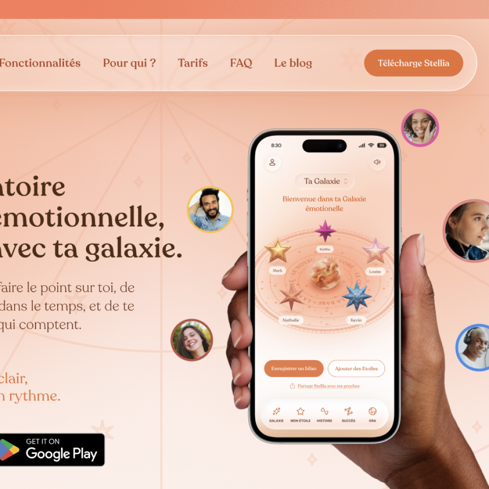 Stellia, capture d'écran produit