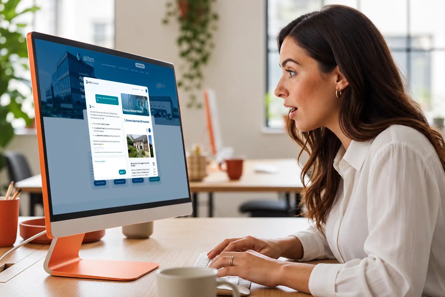Une personne consulte l’assistant sur son ordinateur portable